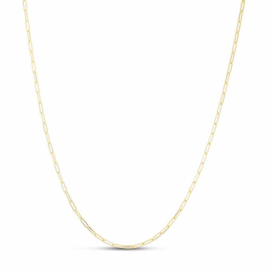 Necklace * | Half Off Adjustable Paperclip Chain Necklace In 14K Yellow Gold, 1.5Mm, 22"