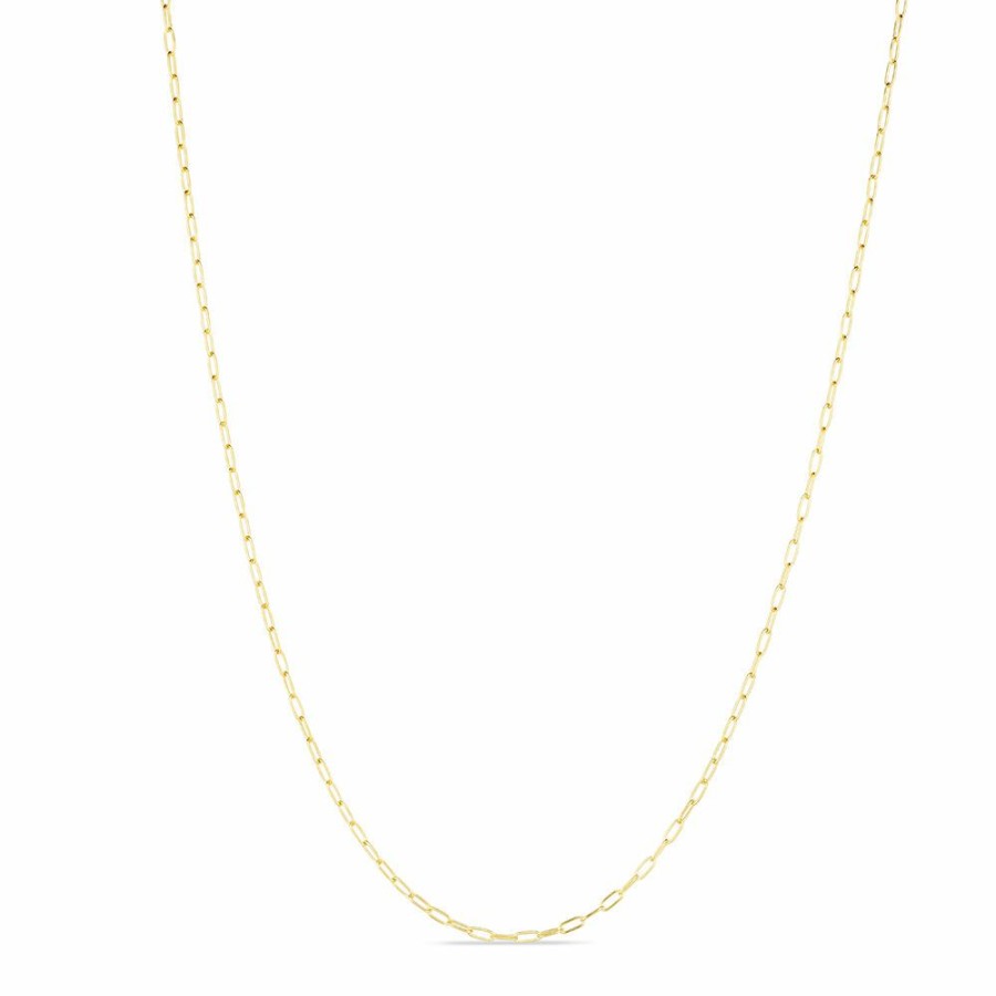 Accessories * | Limit Offer Paperclip Chain Necklace In 14K Yellow Gold, 1.4Mm, 18"