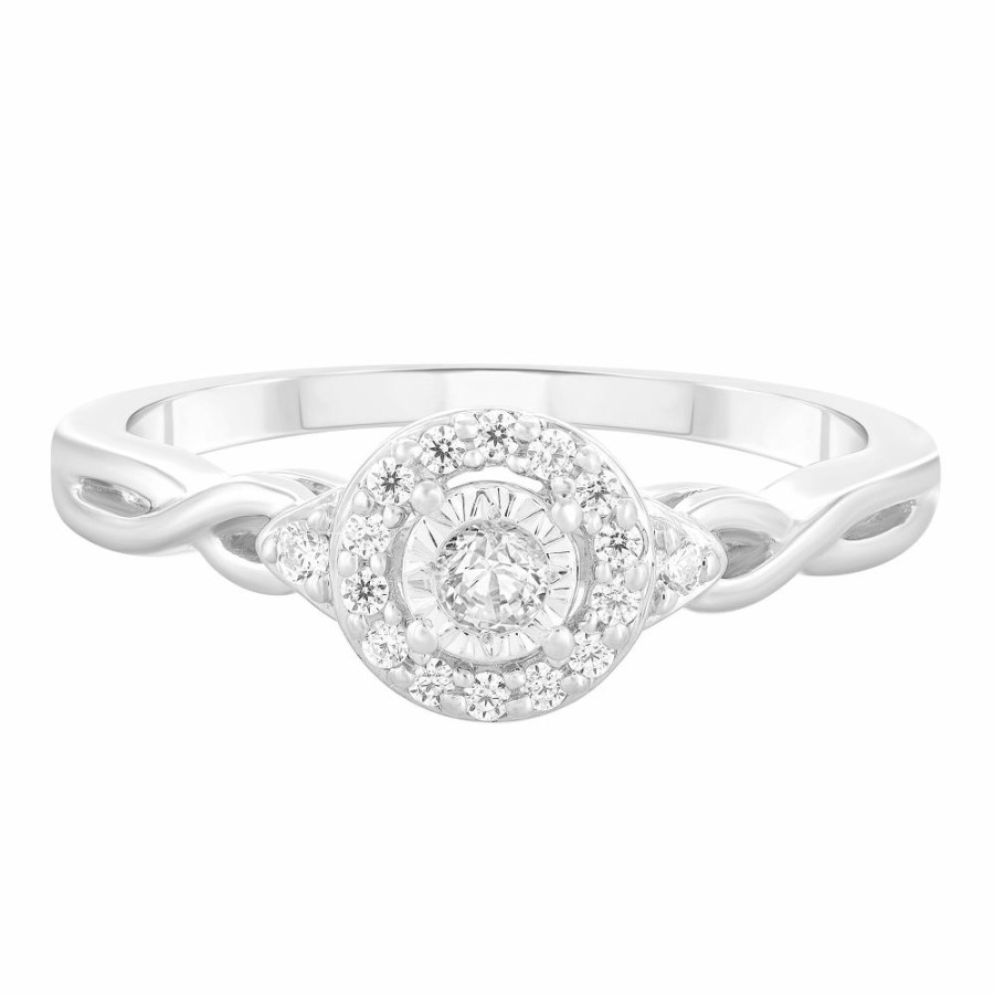 Rings * | Super Specials Diamond Promise Ring In 10K White Gold (1/5 Ct. Tw.)