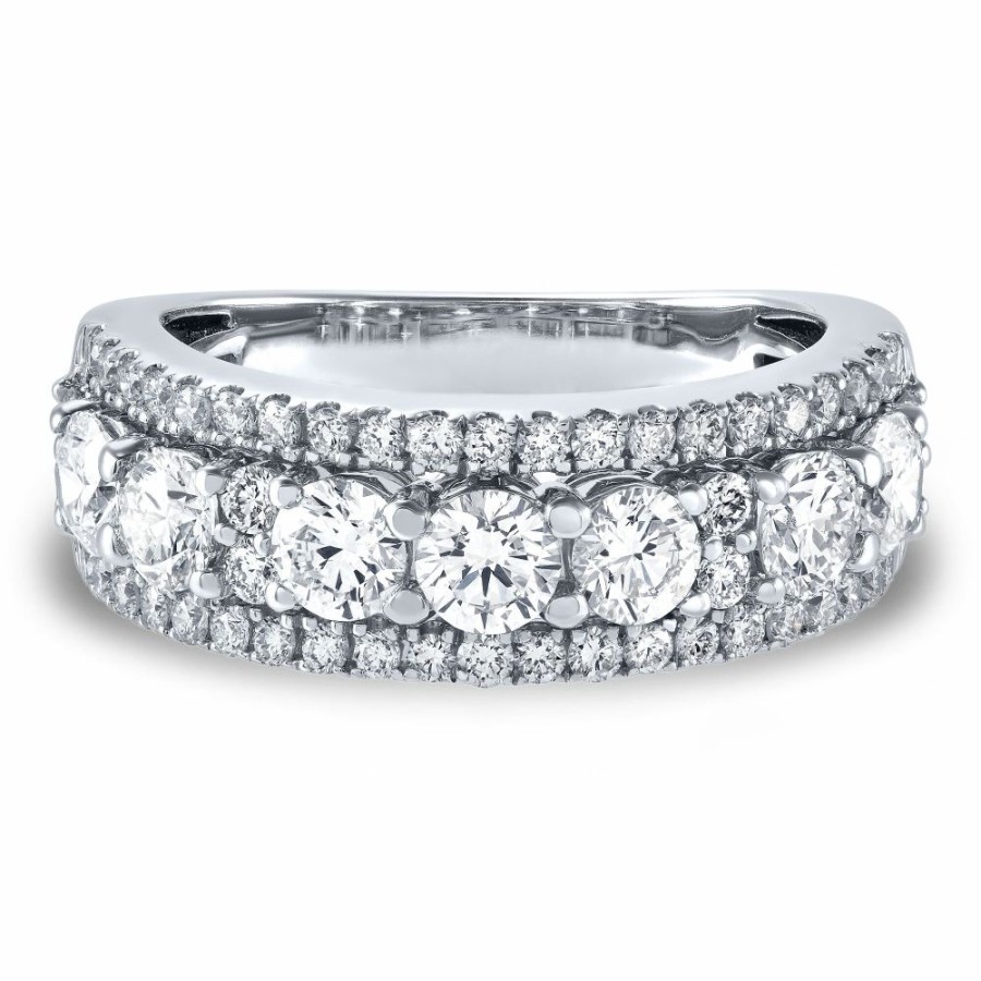 Wedding * | Sales Online Lab Grown Diamond Anniversary Band In 14K White Gold (2 Ct. Tw.)