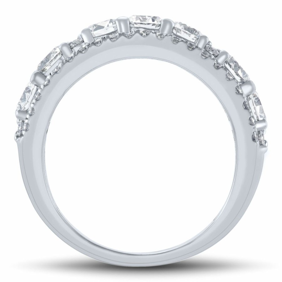 Wedding * | Sales Online Lab Grown Diamond Anniversary Band In 14K White Gold (2 Ct. Tw.)