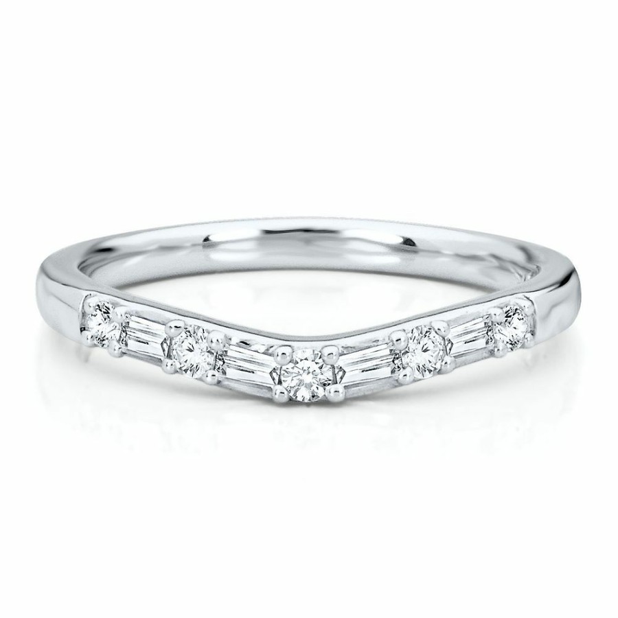 Wedding * | Sales Online 1/5 Ct. Tw. Diamond Contour Band In 14K White Gold