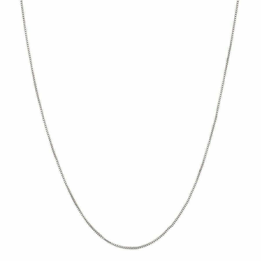 Accessories * | Special Offer Box Chain In 14K White Gold, 18