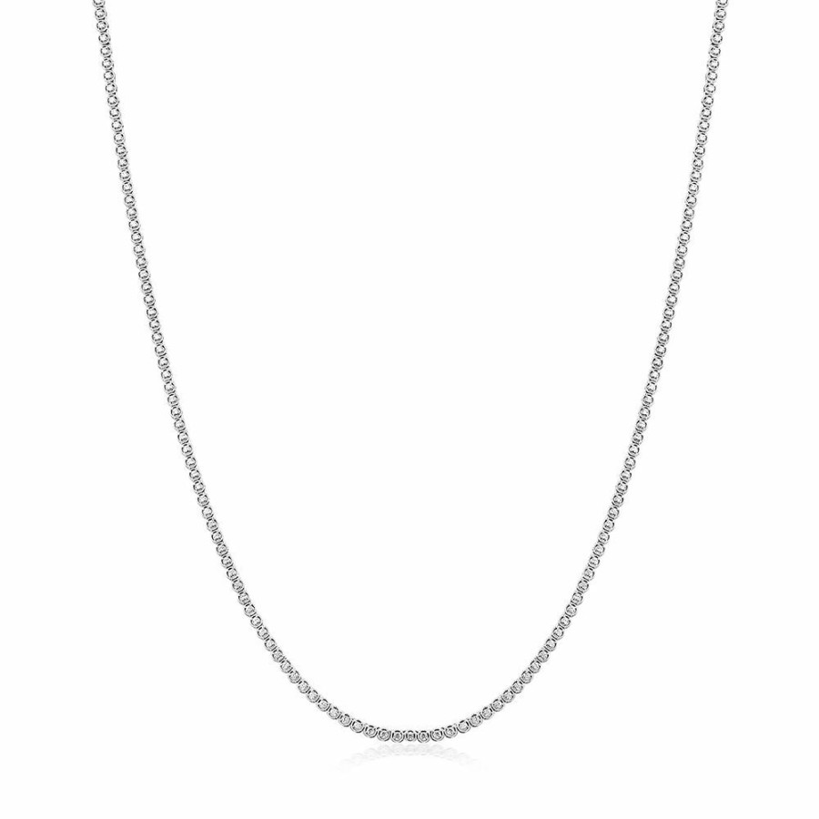 Necklace * | Half Off Diamond Tennis Necklace In 10K White Gold (2 1/2 Ct. Tw.)