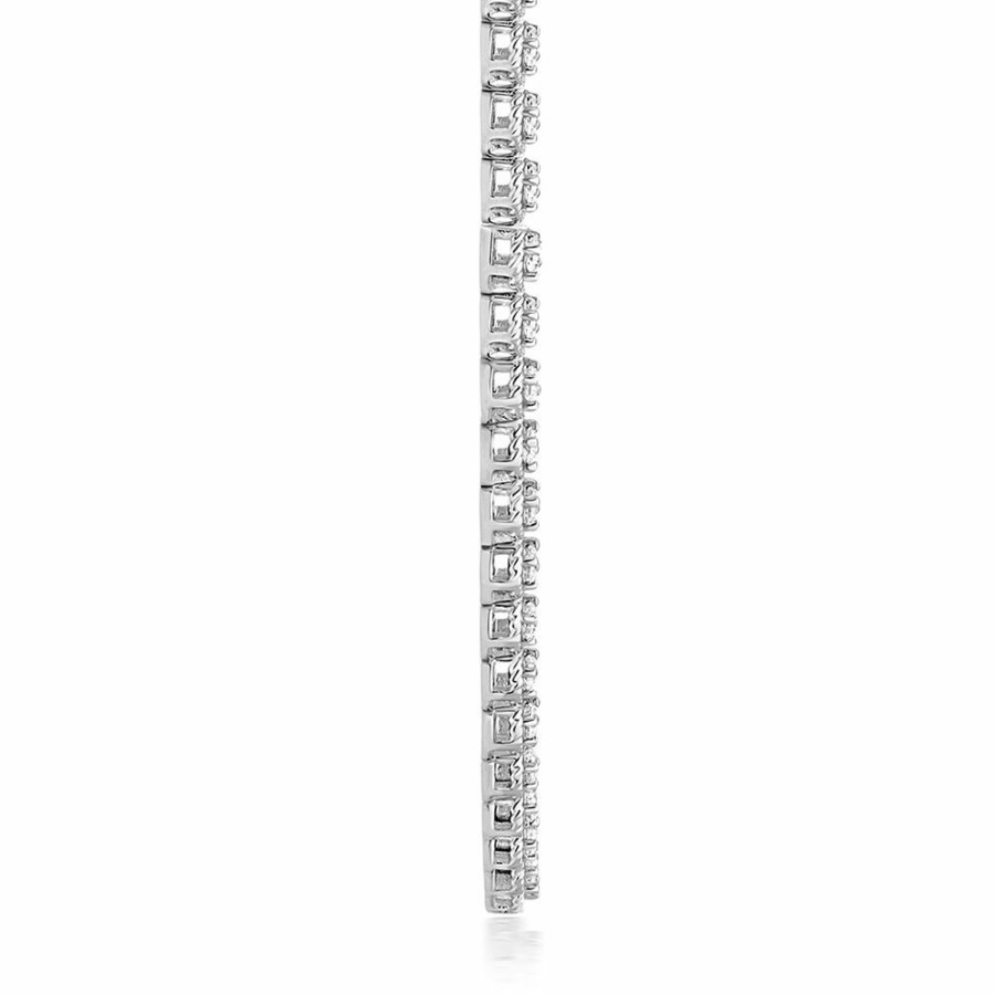 Necklace * | Half Off Diamond Tennis Necklace In 10K White Gold (2 1/2 Ct. Tw.)