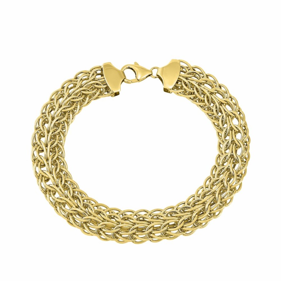 Bracelets * | Clearance Polished Sedusa Link Bracelet In 14K Yellow Gold