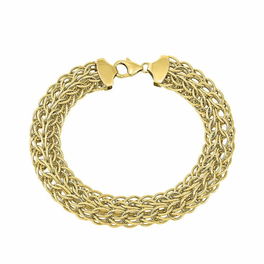 Bracelets * | Clearance Polished Sedusa Link Bracelet In 14K Yellow Gold