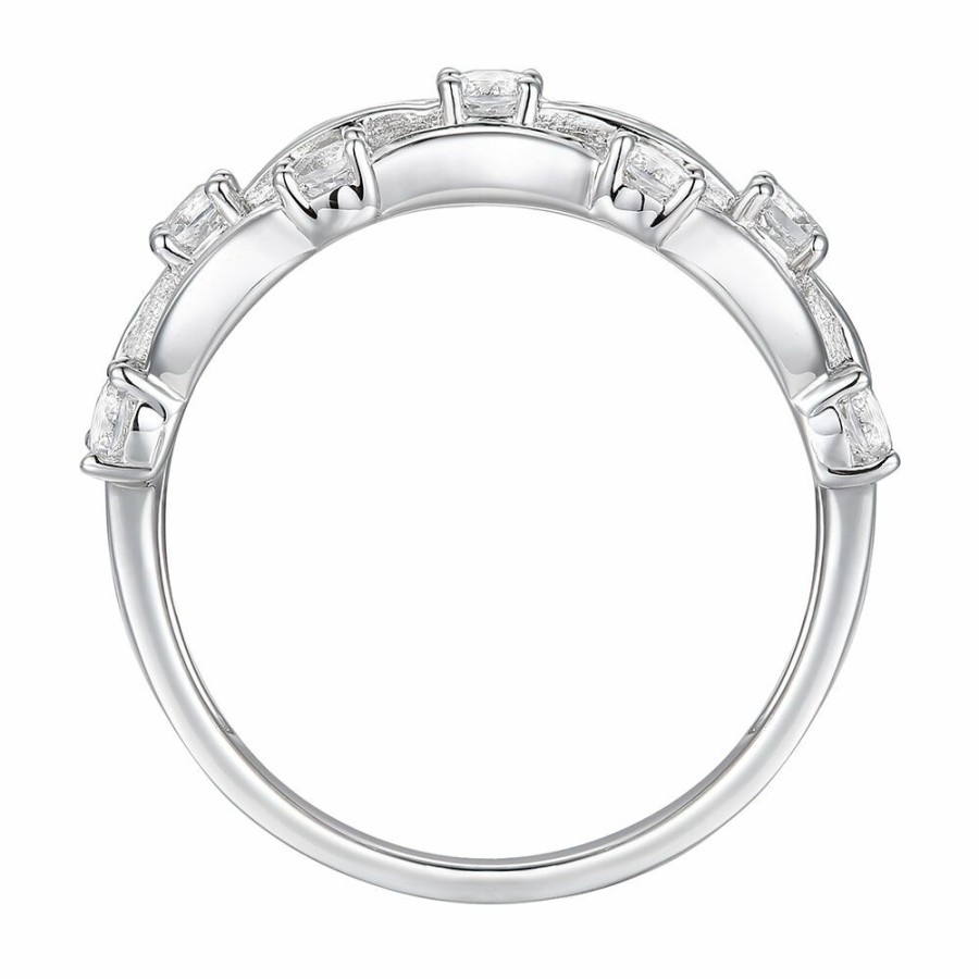 Rings * | Clearance Sale Diamond Three-Row Band In 10K White Gold (1 Ct. Tw.)