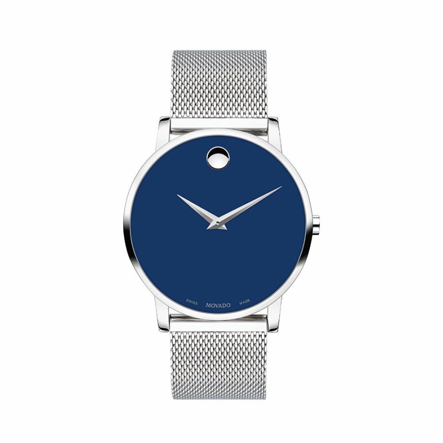 Watches * | On Sale Museum Classic Blue Men'S Watch In Stainless Steel, 40Mm