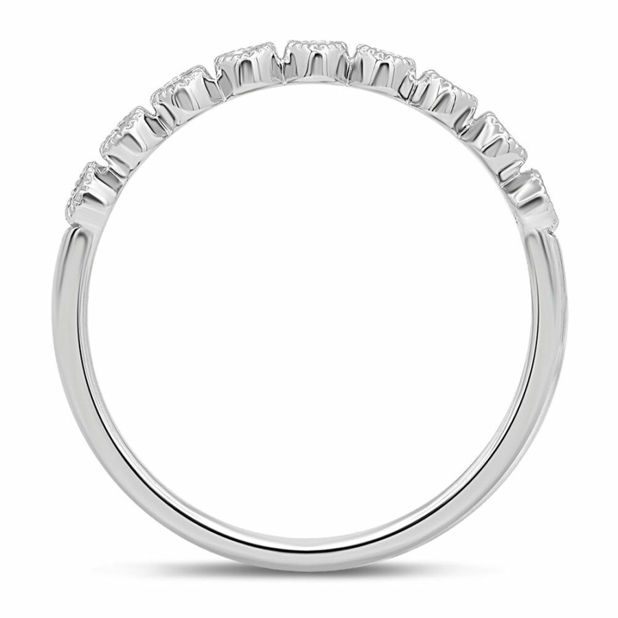 Wedding * | Super Specials 1/10 Ct. Tw. Diamond Anniversary Band In 10K White Gold