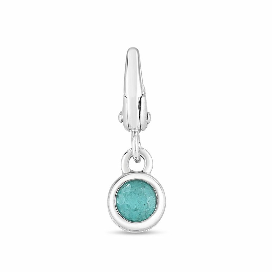 Bracelets * | Special Price Emerald Birthstone Charm In Sterling Silver