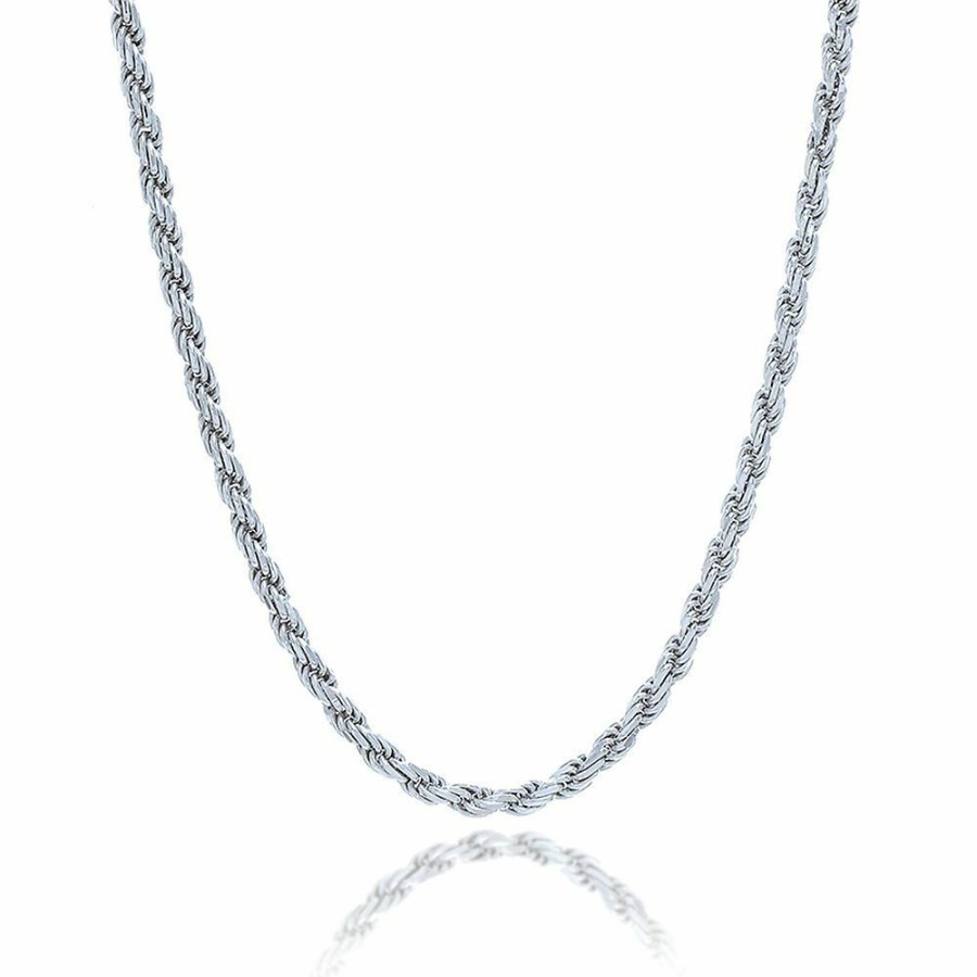 Accessories * | Special Offer Rope Chain In Sterling Silver, 20