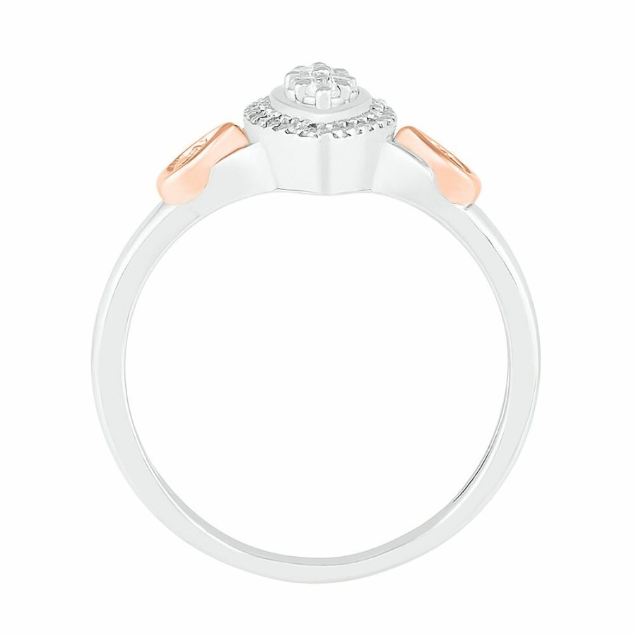 Rings * | Clearance Marquise Diamond Cluster Promise Ring In Sterling Silver (1/7 Ct. Tw.)