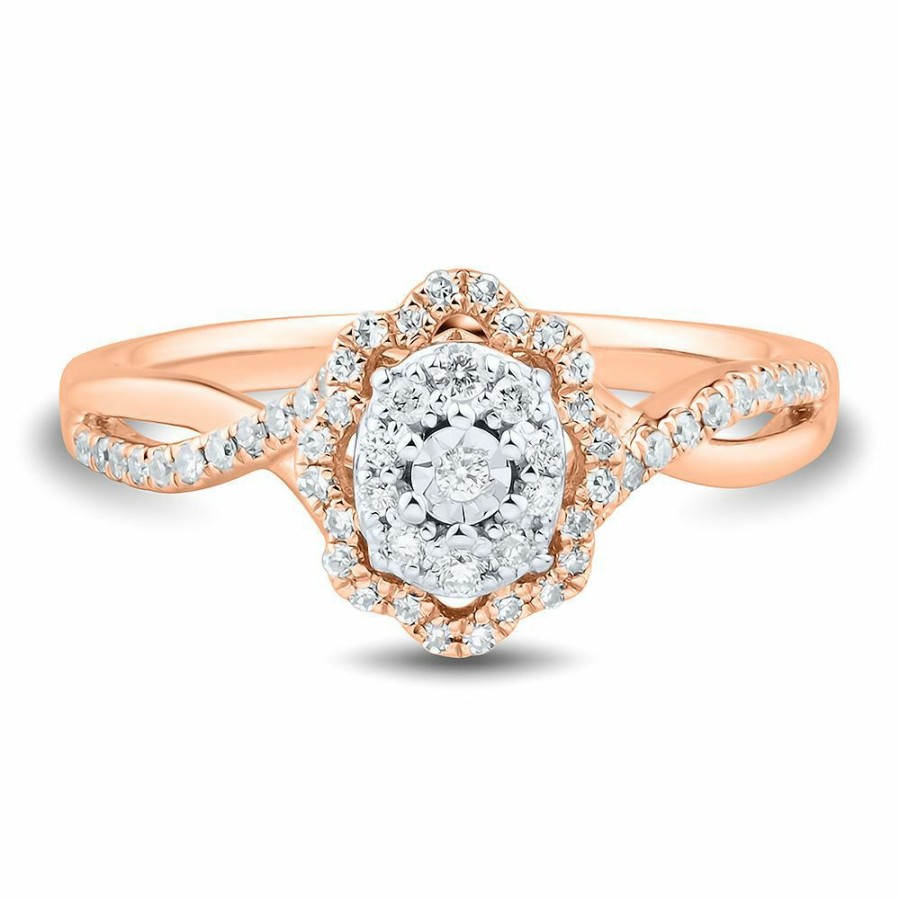 Rings * | Super Specials 1/4 Ct. Tw. Diamond Ring In 10K Rose Gold