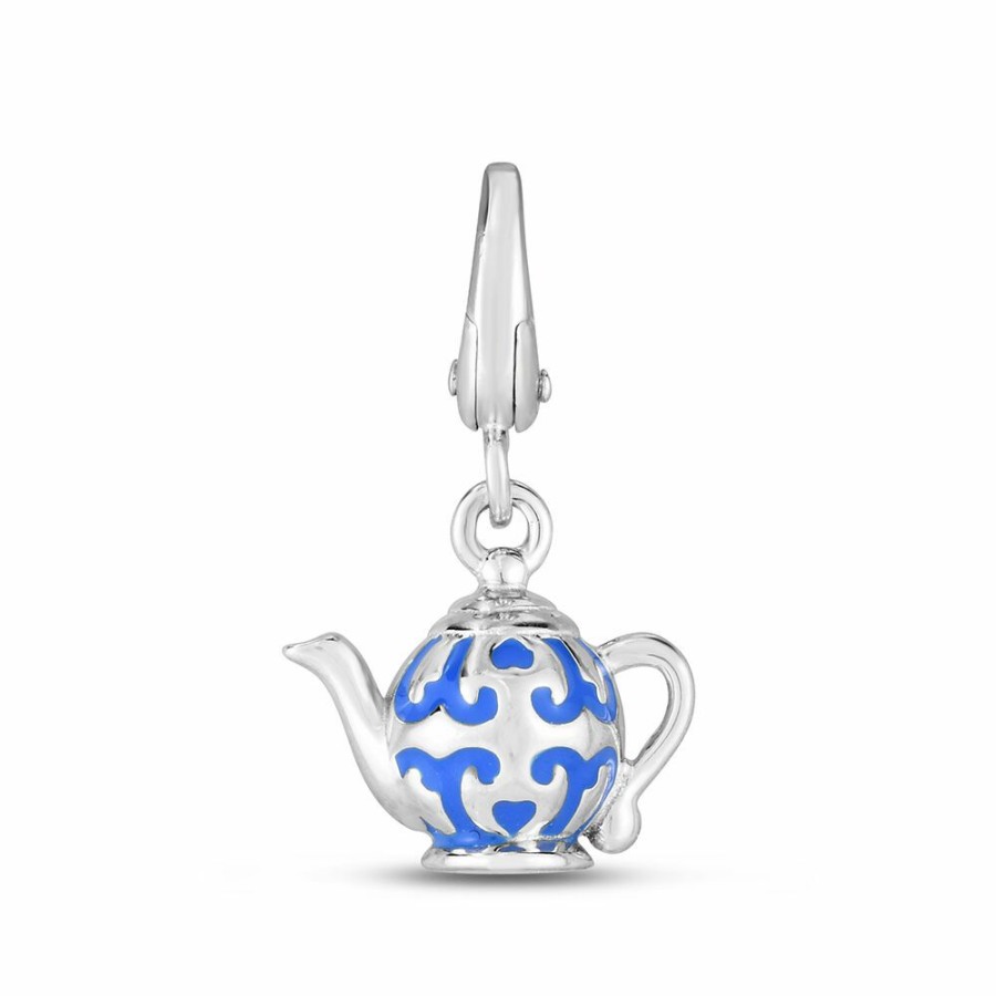 Bracelets * | Prefential Price Tea Pot Charm In Sterling Silver