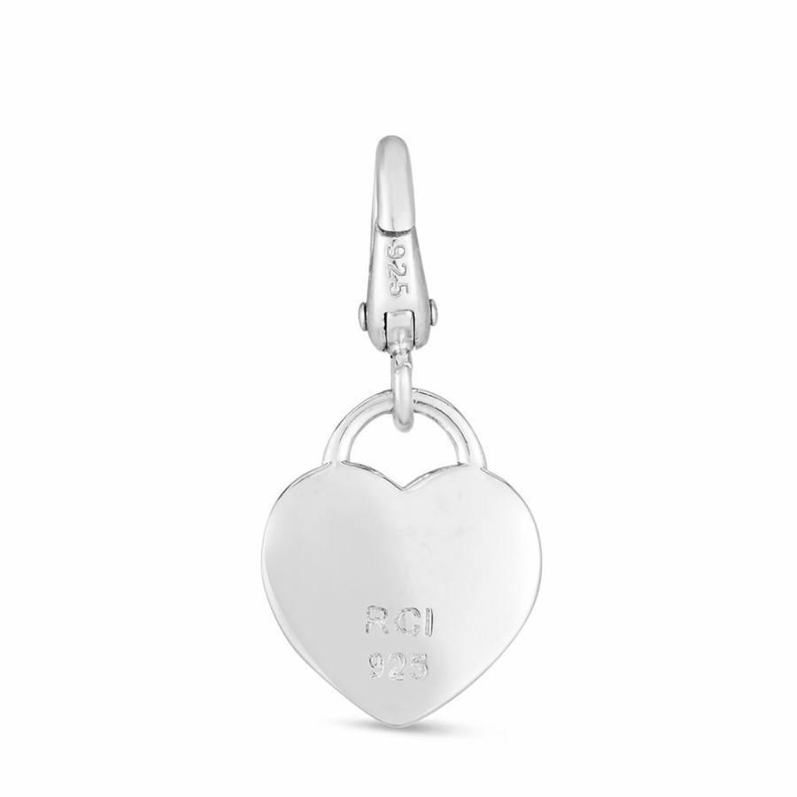 Bracelets * | Half Off Heart Mom Charm In Sterling Silver