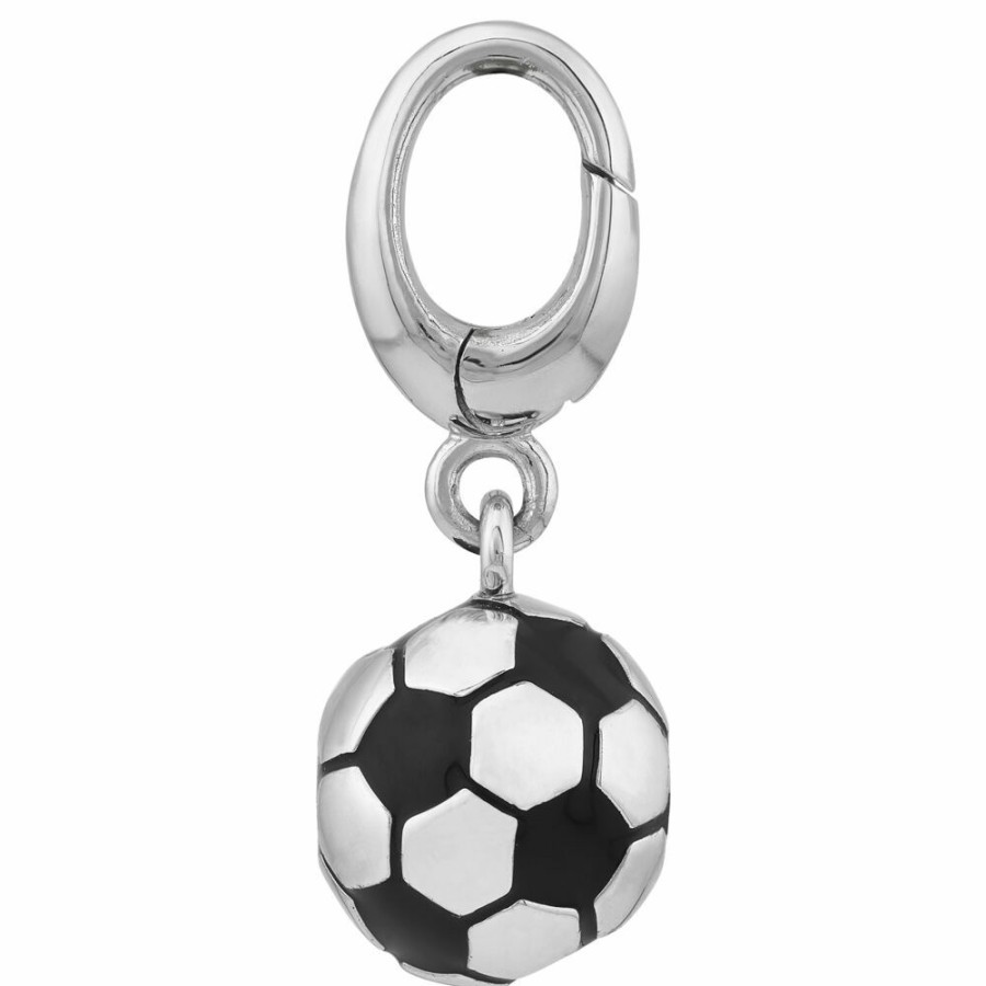 Bracelets * | Half Off Soccer Ball Charm In Sterling Silver