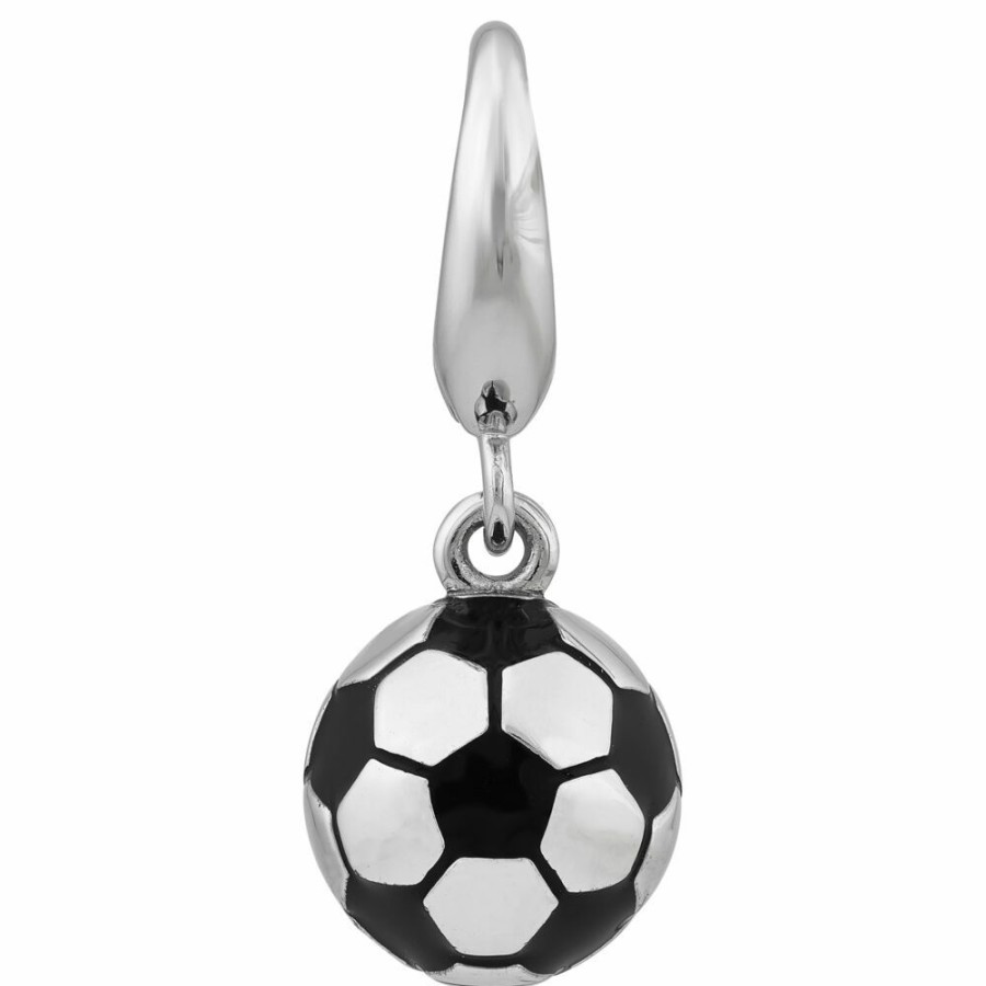 Bracelets * | Half Off Soccer Ball Charm In Sterling Silver