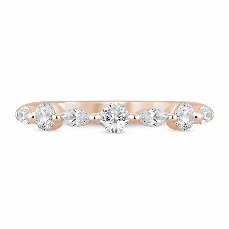 Wedding * | Sales Online Lab Grown Diamond Wedding Band In 14K Rose Gold (5/8 Ct. Tw.)