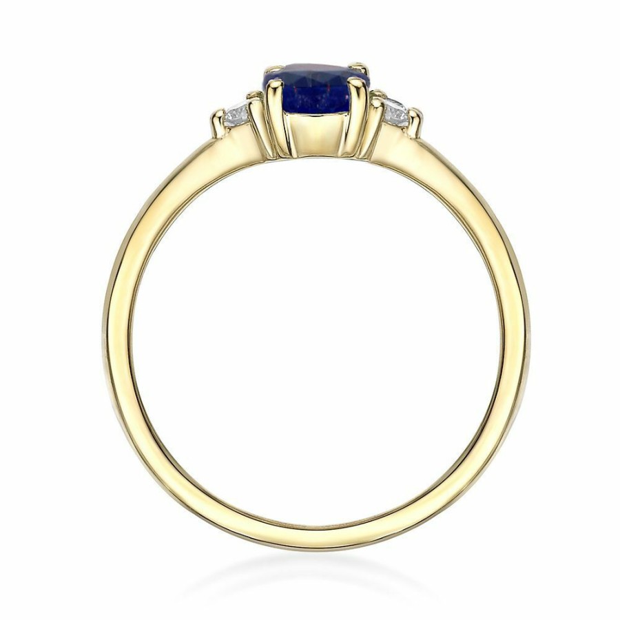 Rings * | Special Offer Sapphire & Diamond Ring In 10K Yellow Gold