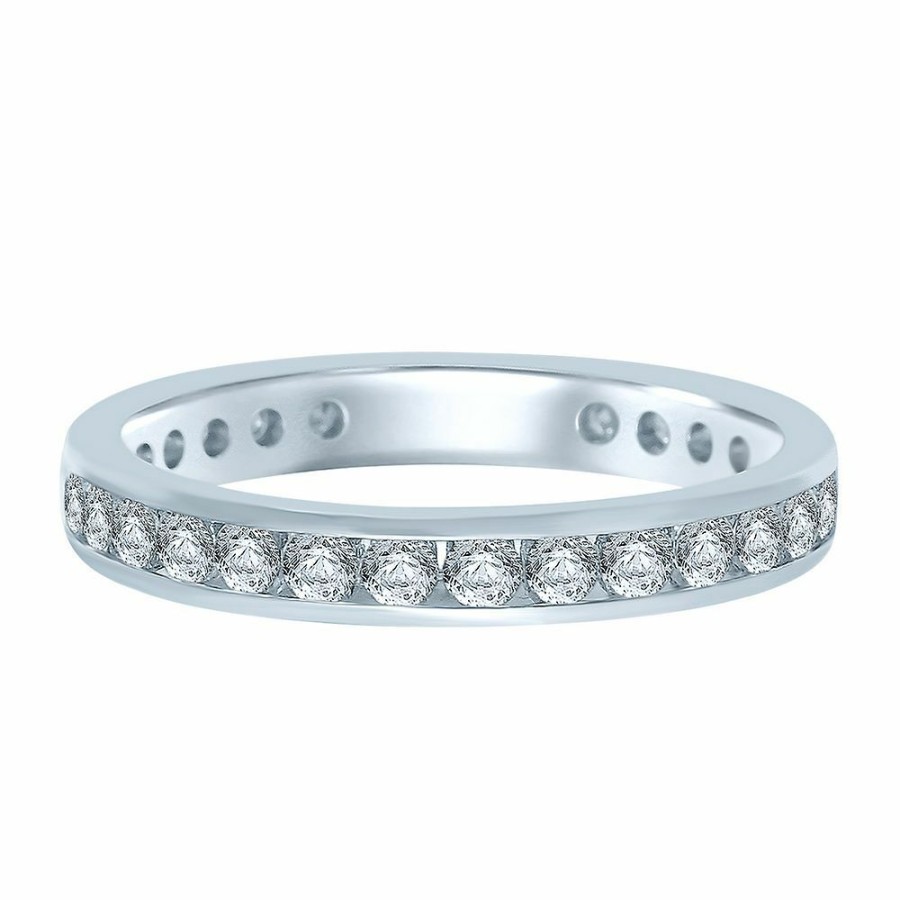 Wedding * | Clearance 1 Ct. Tw. Diamond Eternity Band In 14K White Gold