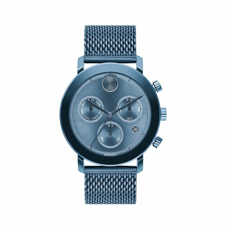 Watches * | Discount Online Evolution Men'S Watch In Blue Ion-Plated Stainless Steel, 42Mm