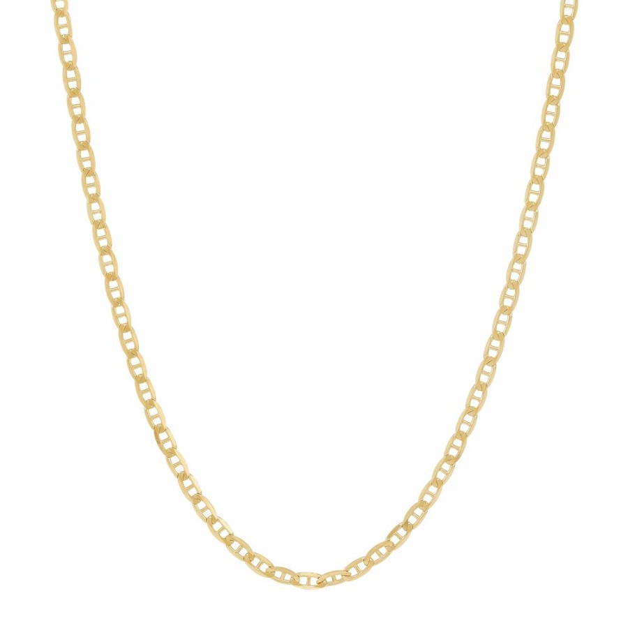 Accessories * | Clearance Sale Men'S Solid Mariner Chain In 14K Yellow Gold, 1.75Mm, 22"