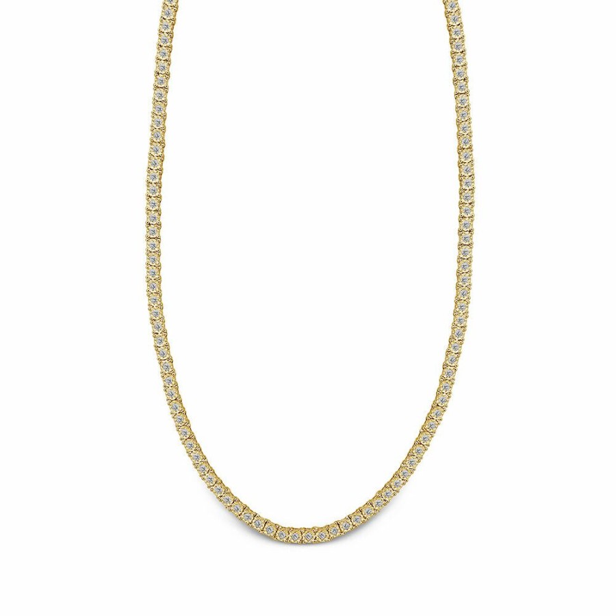 Accessories * | Discount Online Diamond Tennis Necklace In 10K Yellow Gold, 24 (2 Ct. Tw.)