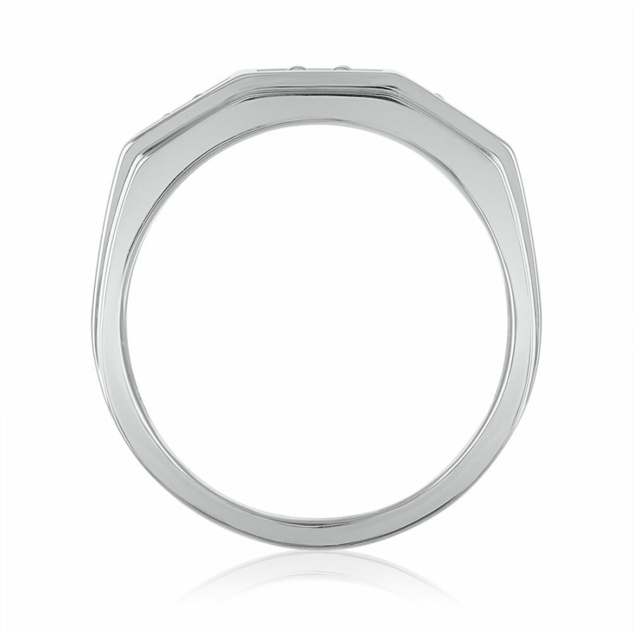 Accessories * | Half Off Men'S Diamond Ring In 10K White Gold (3/4 Ct. Tw.)