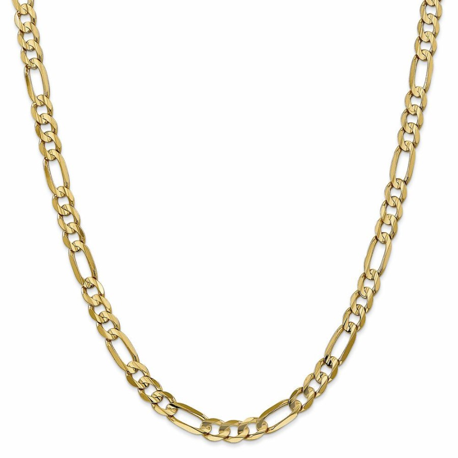 Accessories * | Super Specials Concave Figaro Link Chain In 14K Yellow Gold, 28