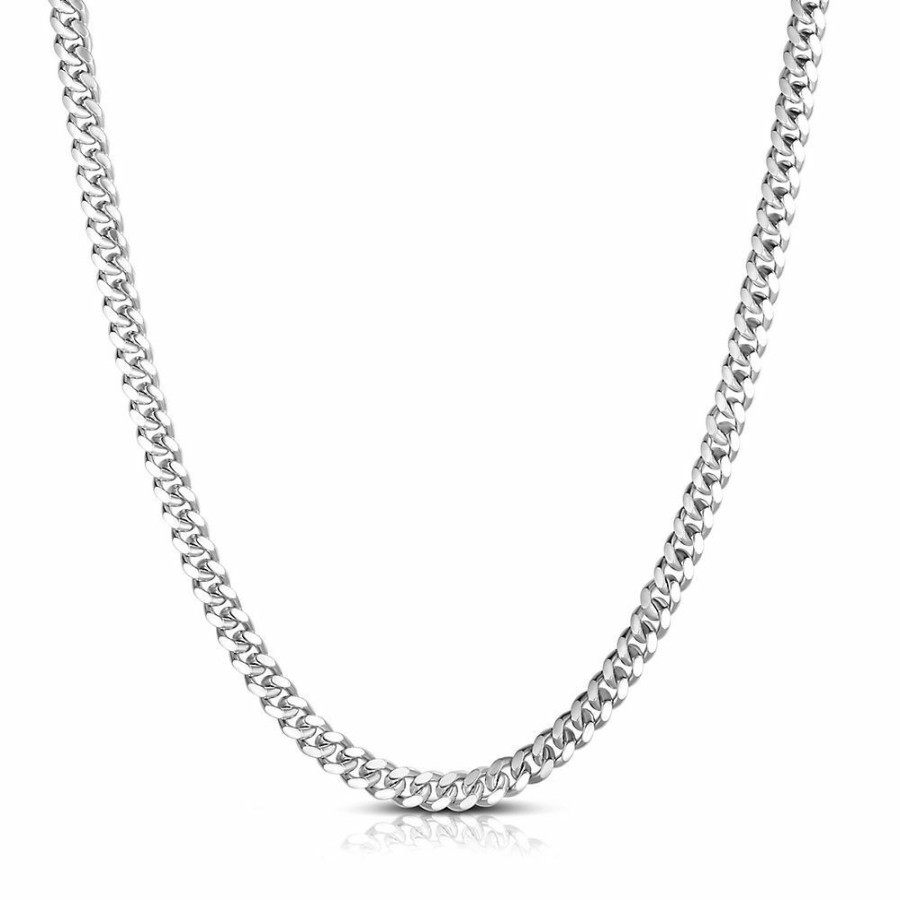 Accessories * | Clearance Sale Men'S Miami Cuban Chain In Sterling Silver, 24