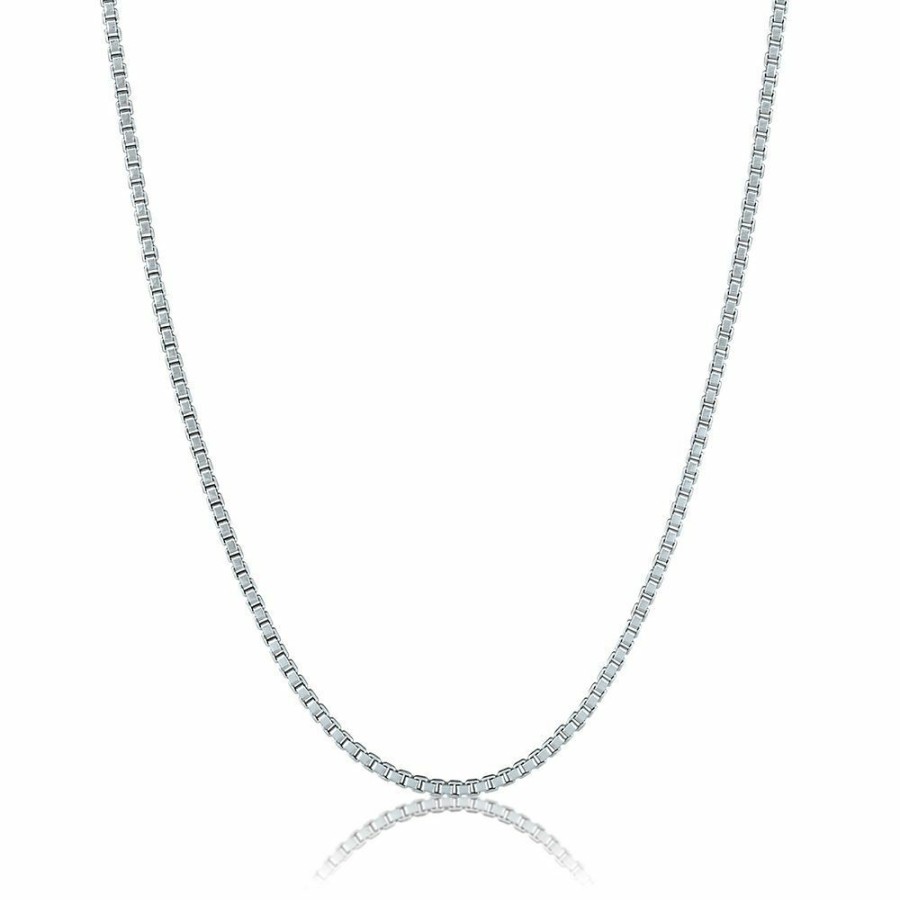 Accessories * | Clearance Sale Box Chain In Sterling Silver, 18