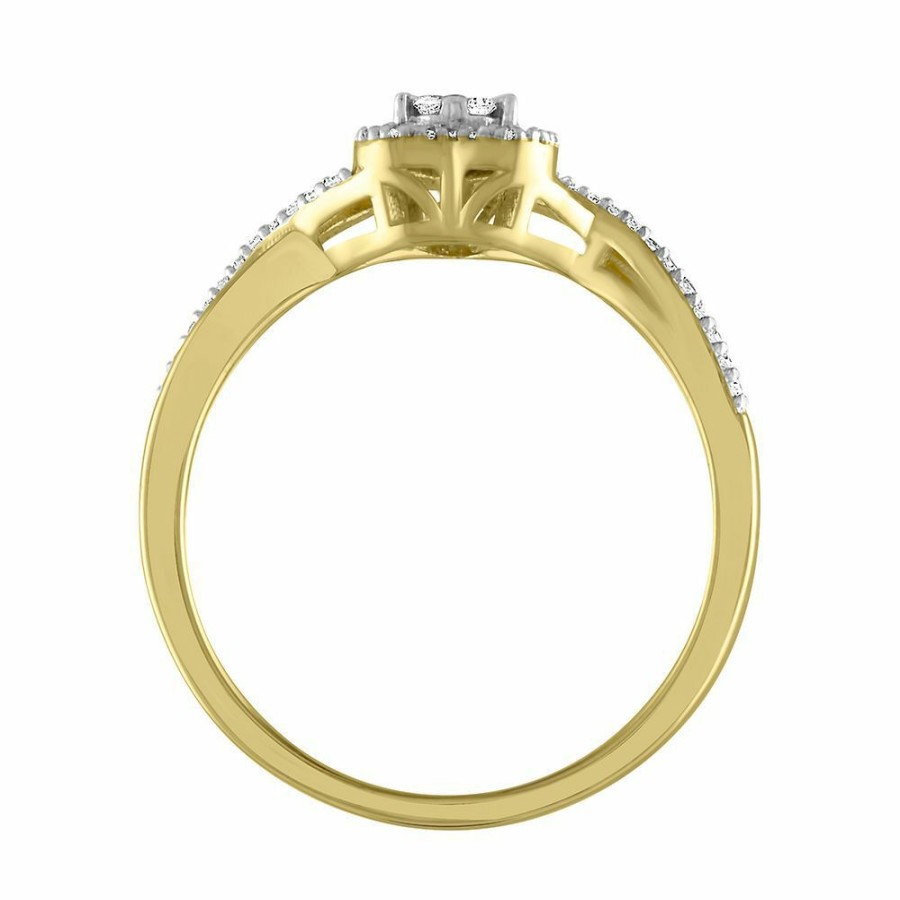 Rings * | Half Off 1/8 Ct. Tw. Diamond Heart Promise Ring In 10K Yellow Gold