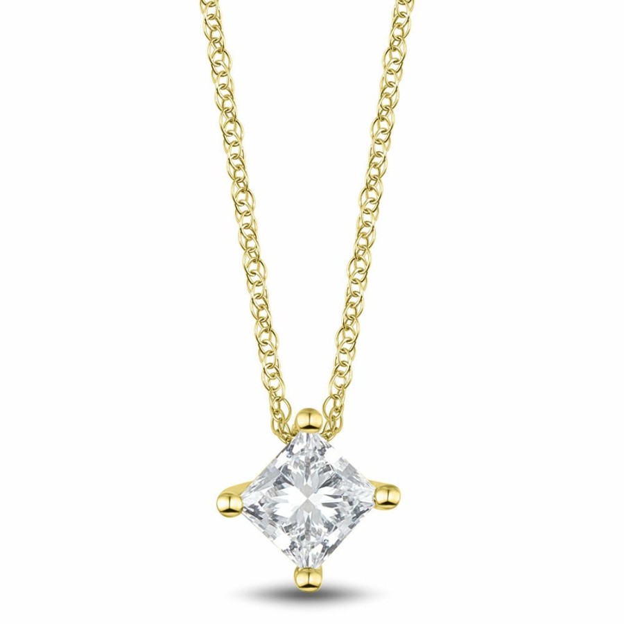 Pendants * | Clearance Lab Grown Diamond Solitaire Pendant In 14K Yellow Gold (1/2 Ct. Tw.)