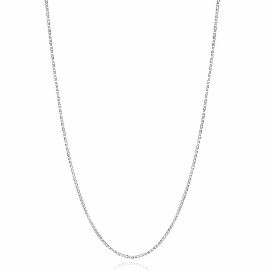 Accessories * | Sales Online Adjustable Box Chain In Sterling Silver, 22