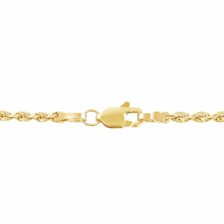 Accessories * | Clearance Glitter Rope Chain Necklace In 14K Yellow Gold, 2Mm, 24"