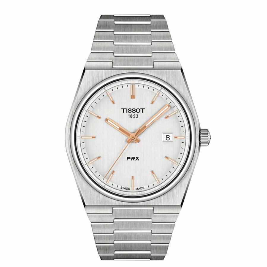 Watches * | Clearance Prx Men'S Watch In Stainless Steel With Silver And Rose-Tone, 45Mm