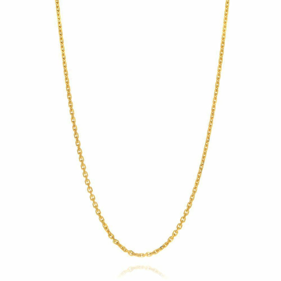 Accessories * | Special Offers Adjustable Cable Chain In 14K Yellow Gold, 22