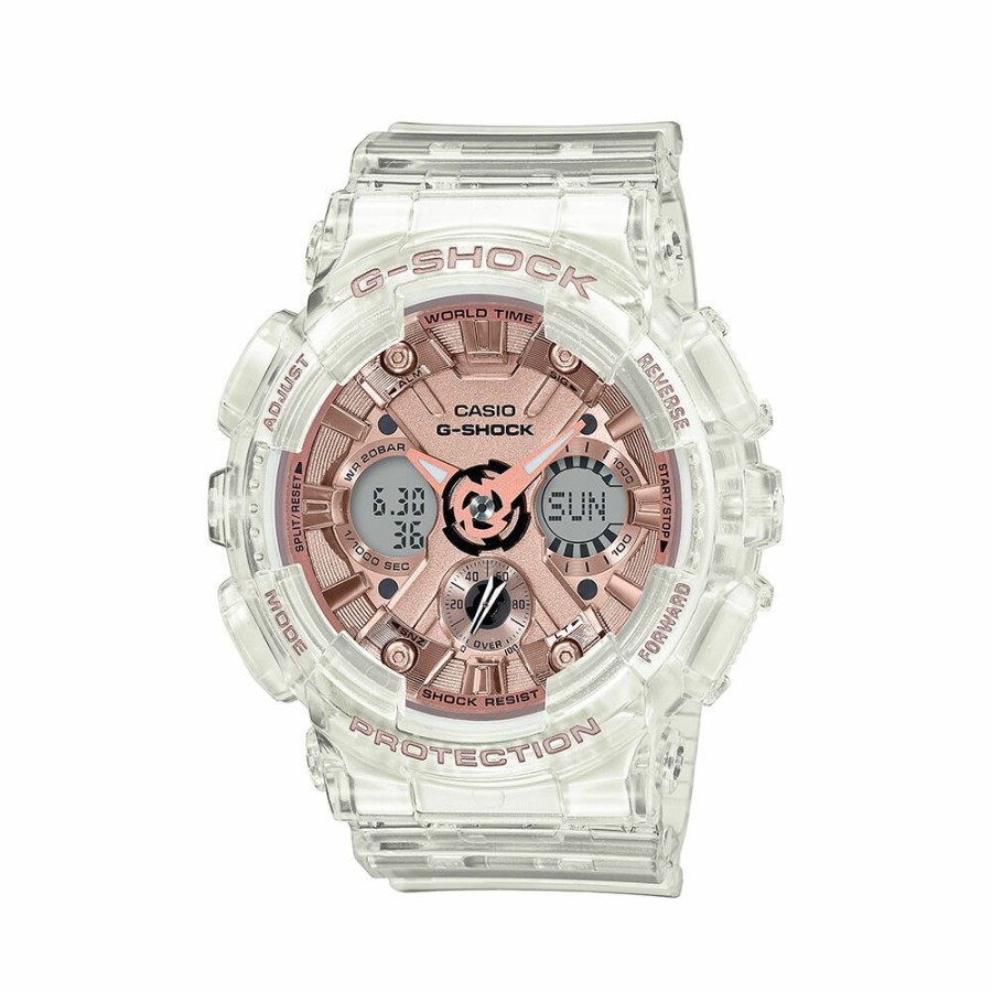 Watches * | Special Offers Ladies' S Series Clear Resin Watch With Rose Gold-Tone Chronograph Dial