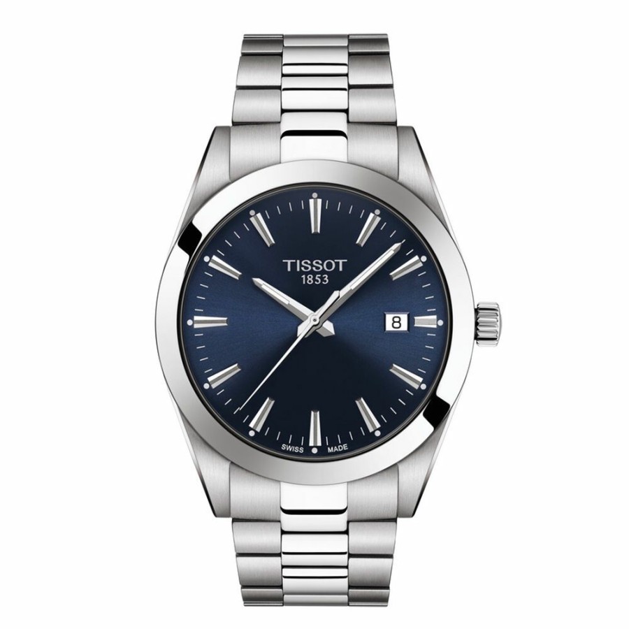 Watches * | Clearance Sale Gentleman Blue Men'S Watch In Stainless Steel, 40Mm