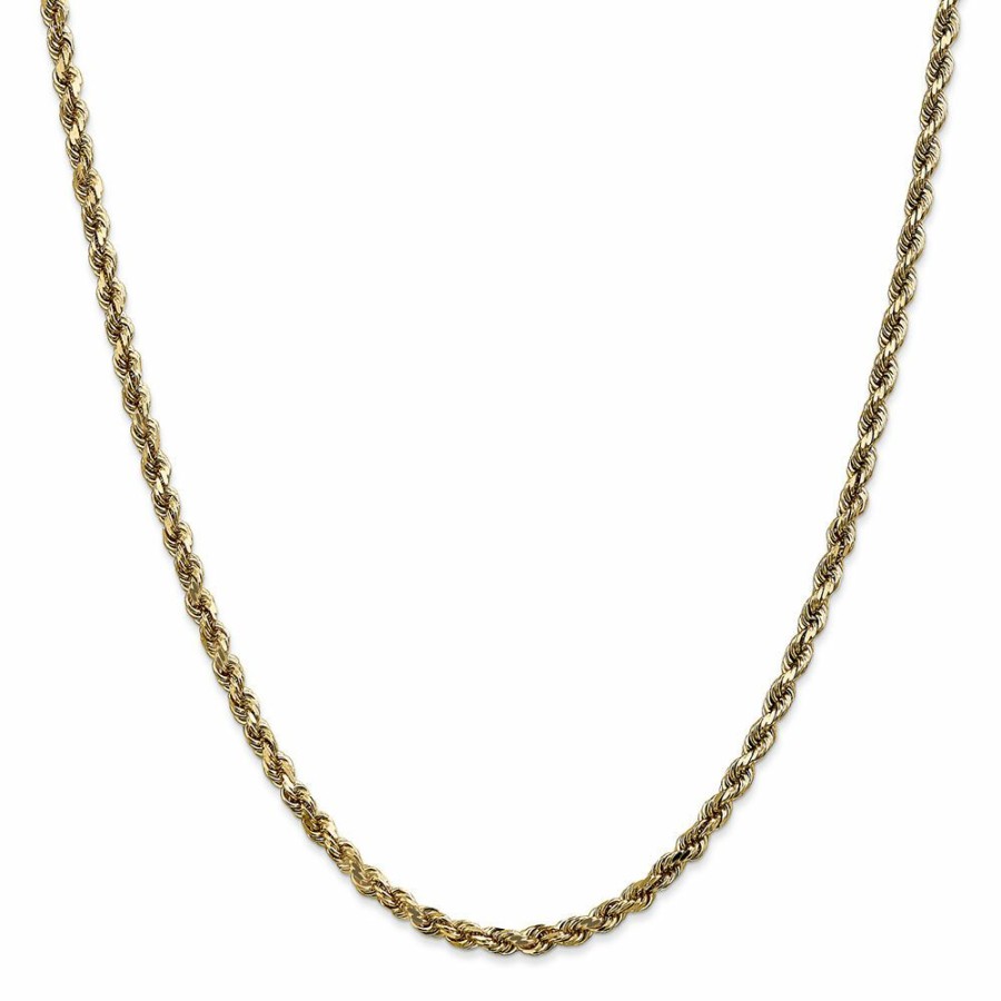 Accessories * | Special Offer Diamond Cut Rope Chain In 14K Yellow Gold, 30