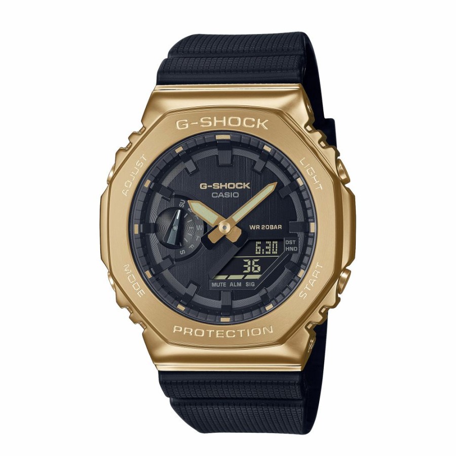 Watches * | Special Offers Men'S 2100-Series Watch In Black Resin And Yellow Gold-Tone Stainless Steel