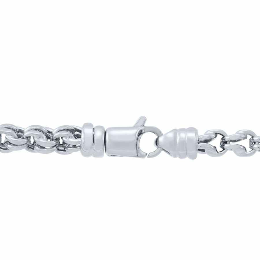 Accessories * | Special Price Hollow Link Chain In 10K White Gold