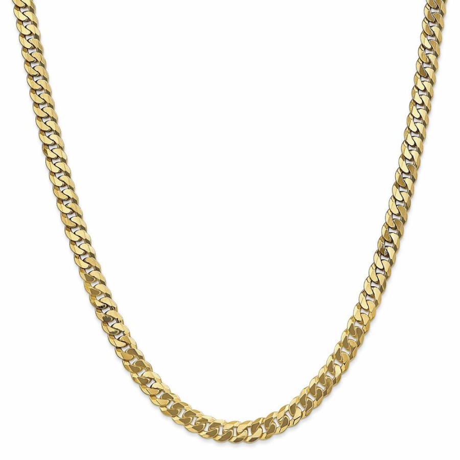 Accessories * | On Sale Beveled Curb Chain In 14K Yellow Gold, 24