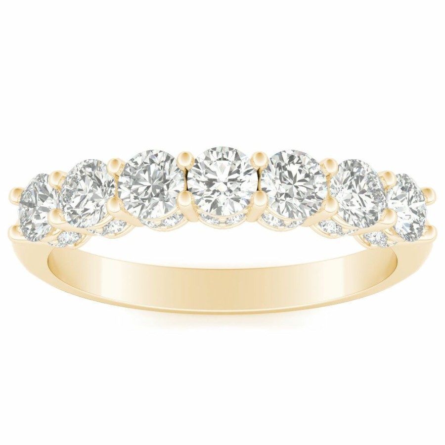 Wedding * | Super Specials Seven-Stone Diamond Anniversary Band In 14K Yellow Gold (1 Ct. Tw.)