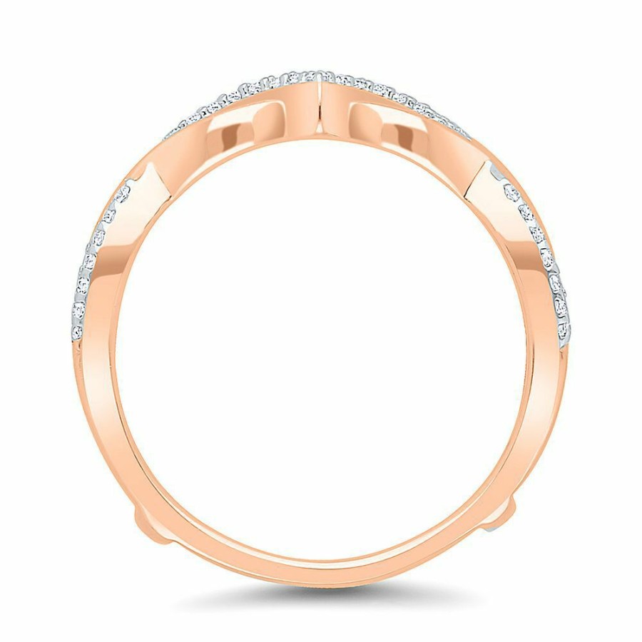 Wedding * | On Sale 1/5 Ct. Tw. Diamond Ring Enhancer In 10K Rose Gold