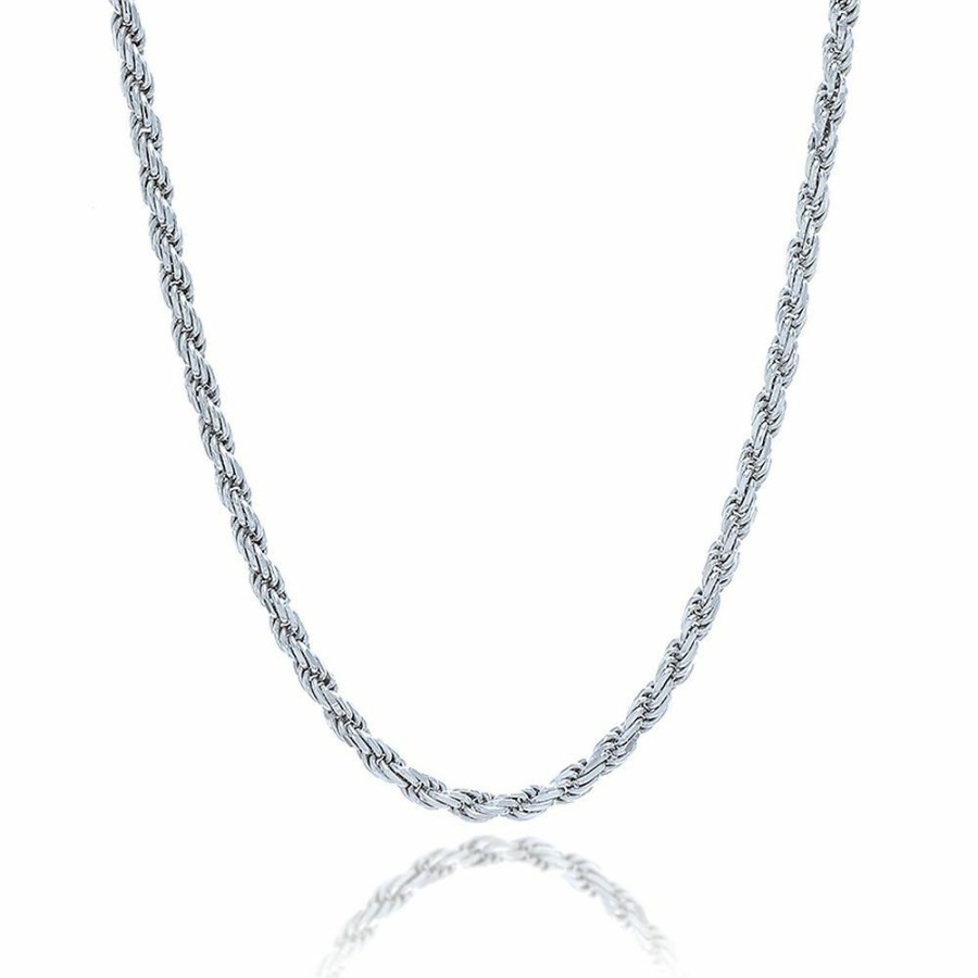 Accessories * | Clearance Sale Rope Chain In Sterling Silver, 24