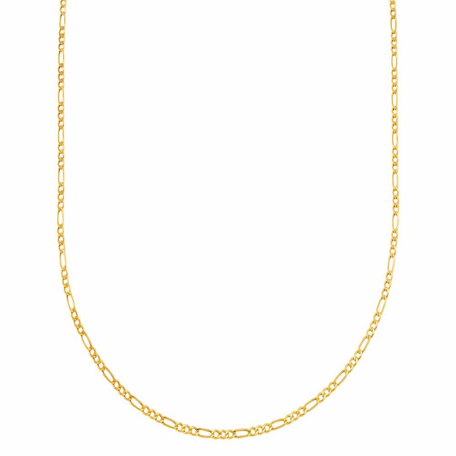 Accessories * | On Sale Figaro Link Chain In 14K Yellow Gold, 2.6Mm, 22"