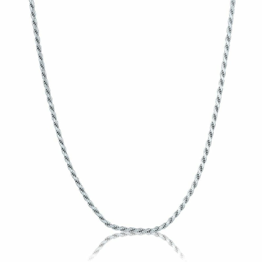 Accessories * | Half Off Rope Sterling Silver Chain, 16