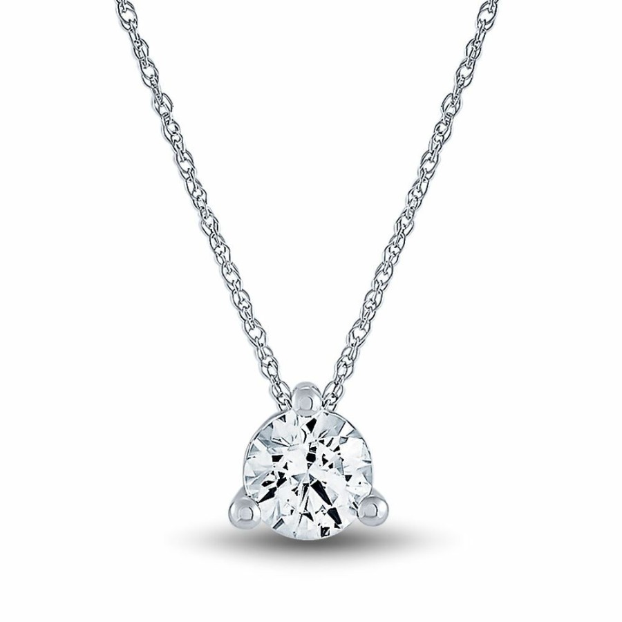 Pendants * | Clearance 1/2 Ct. Tw. Lab Grown Diamond Solitaire Pendant In 14K White Gold